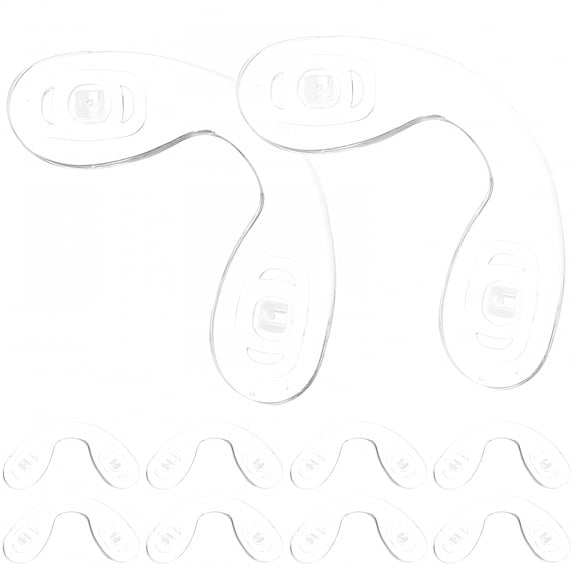 GJX 10 Pcs Glasses Eyeglasses Nose Pad for Pads Guards Accessories Silicone Self-adhesive