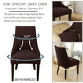 thumbnail image 4 of BH-JJSMGS Set of 2 4  Waterproof Stretch Wingback Side Chair Slipcover- Stretch Dining Chair Covers Upholstered Arm Chair Protector for Dining Living Room Washable, 4 of 8