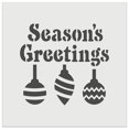 thumbnail image 1 of Season's Greetings Christmas Ornaments DIY Cookie Wall Craft Stencil - 9.0 Inch, 1 of 5