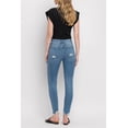 thumbnail image 6 of Flying Monkey - High Rise Ankle Skinny Jeans with Distressed Step Hem (28" Inseam) - F4750, 6 of 10