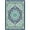 Blue Green, variant on Newburos Area Rug 8'x10', Non-Slip Machine Washable Rugs for Living Room Bedroom, Low Pile Soft Vintage Print Pattern Indoor Carpet, Cream