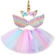 thumbnail image 3 of Falda de tul de unicornio para niñas, tutú esponjoso para cumpleaños de niñas pequeñas, minifaldas de tul pastel para niñas, disfraz de Halloween para niños, 3 of 5