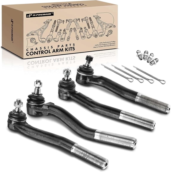 A-Premium 4PCS Lower & Upper Outer Steering Tie Rod End Compatible with Jeep Grand Cherokee 1999-2004 4.0L 4.7L Replace# ES3474 ES3473 ES3475 ES3472