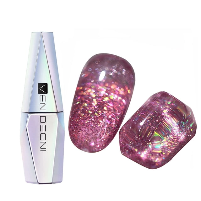 Xihbxyly Esmalte de Uñas En Acabado Diamante Star Sand, Color Reflectante Brillante, Brillo Duradero Hasta 30 Días, Ideal para Manicura Casera, 15 Ml.