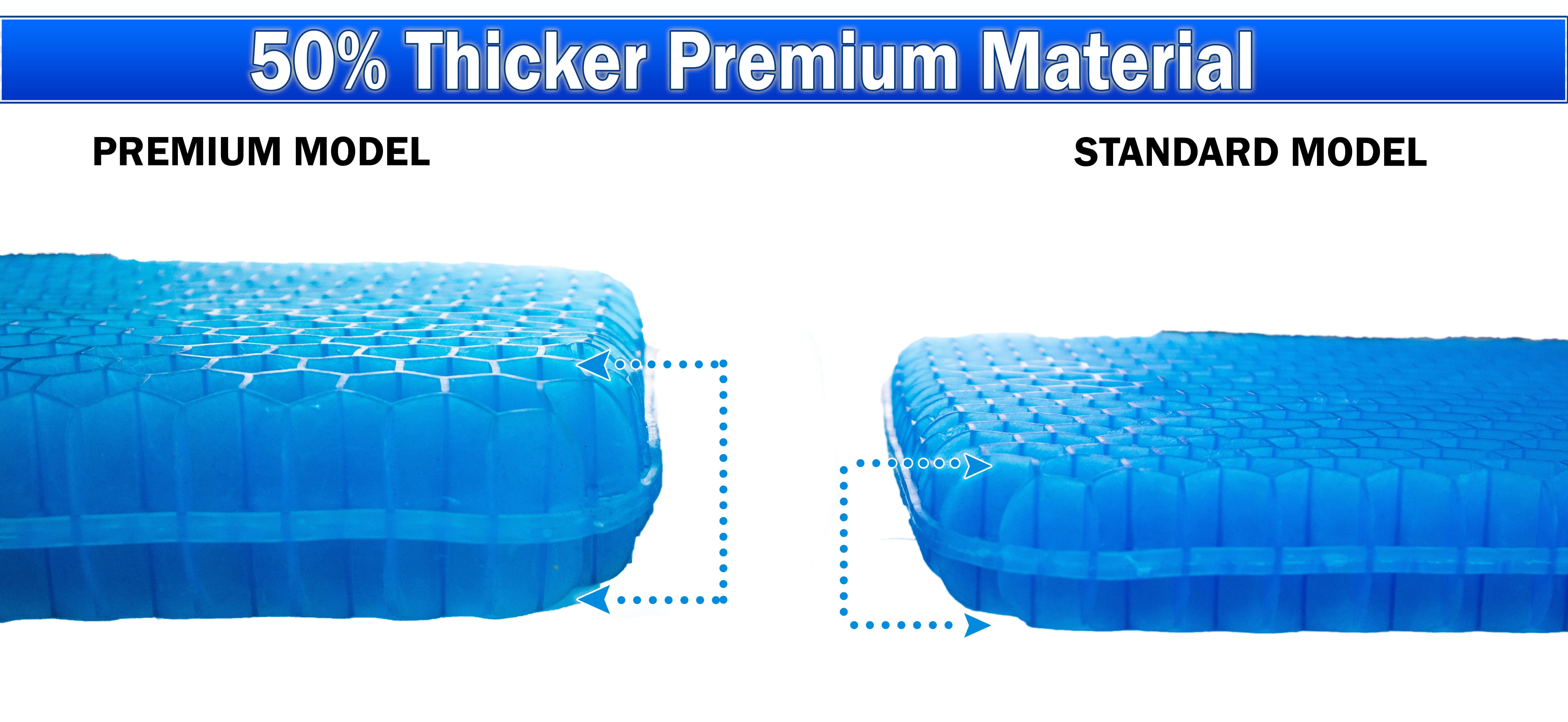 Tuzely Gel Cushion, Breathable Honeycomb Gel Cushion, Gel Pressure Relief  Non-Slip Cushion, Gel Seat Cushion For Hip Pain Has No Pressure Points,  Seat