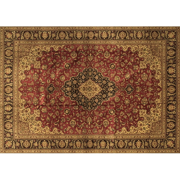 Ahgly Company Indoor Rectangle Medallion Brown Traditional Area Rugs, 4' x 6'
