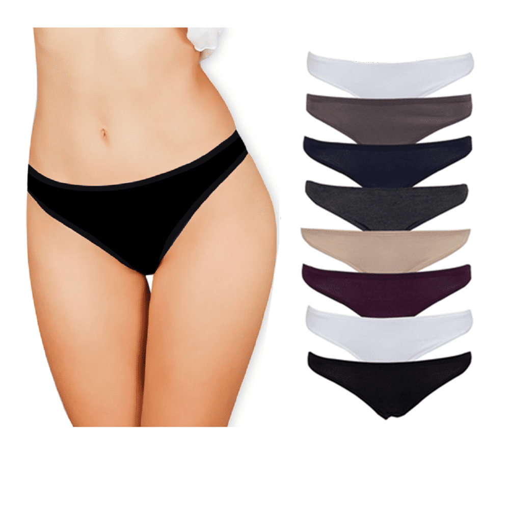 Emprella Underwear Women Thongs Assorted 8 Pack No Show Panties