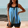 thumbnail image 4 of Modest Swimsuits for Women Gradient Print Back Cutout Sling Swimsuit with Skirted Top And Swim Trunks 2 Pc, 4 of 7