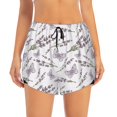 thumbnail image 4 of Lsque Lavender And Butterfly Printed Women's Running Shorts with Liner Pockets,Elastic Quick Dry Workout Athletic Gym Yoga Shorts,Womens High Waist Shorts-Small, 4 of 9