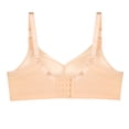 thumbnail image 2 of Women's Plus Size Bras Lace Full Figure Push Up Wirefree Everyday Bra Beige C 42, 2 of 6