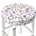 thumbnail image 3 of Bingfone Lavender Flowers Padded Round Bar Stool Cover Cushion with Elastic Fabric Round Chair Seat - Lavender Flowers, 3 of 7