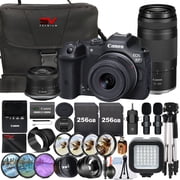 Canon EOS R7 Mirrorless Camera with RF-S 18-45mm + 75-300mm Lens + 2 Pack 256GB Memory Card + Case + Wide Angle + SV Premium Accessory Bundle (International Version)