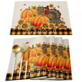 thumbnail image 3 of Harvest Thanksgiving Printed Cotton Linen Fabric Insulation Western Placemat, Thanksgiving Decorative Placemat Linen Strong Table Mat, 3 of 5