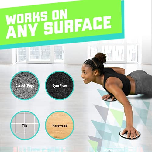 Exercise Sliders Double Sided and Work Smoothly on Any Surface for Travel & Home 