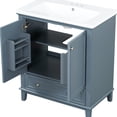 thumbnail image 5 of 30 Inch Blue Bathroom Vanity Solid Wood Frame and MDF with Smooth Sink, 5 of 6