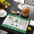thumbnail image 4 of Placemats Set of 4, Saint Patrick Gnome with Clover Green Plaid Washable Burlap & Cotton Placemats for Kitchen Dining Table Holiday Home Decoration, 4 of 6