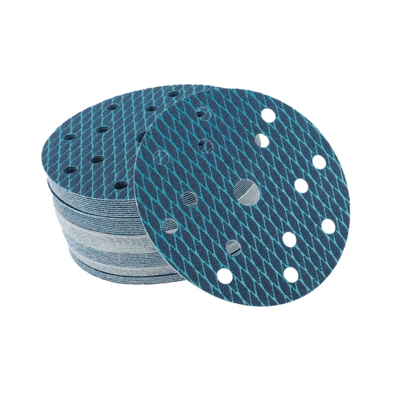50pcs Sanding Discs 6 Inch 15 Hole 80 Grit Hook and Loop Sandpaper Universal for Automotive Repair Blue
