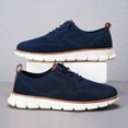 thumbnail image 3 of Men's Casual Walking Sneakers - Breathable Knit Upper Shoes with Quick-Lace Elastic System, 3 of 6