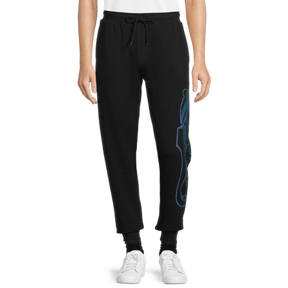 Black Panther Men's Jogger Pants, Side Logo, Sizes S-3XL