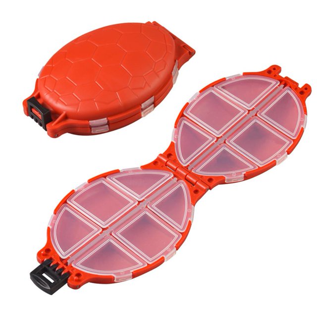 Caja Aparejos 12 Compartimentos Señuelos Pesca Portaherramientas Cebo Anzuelo (rojo)