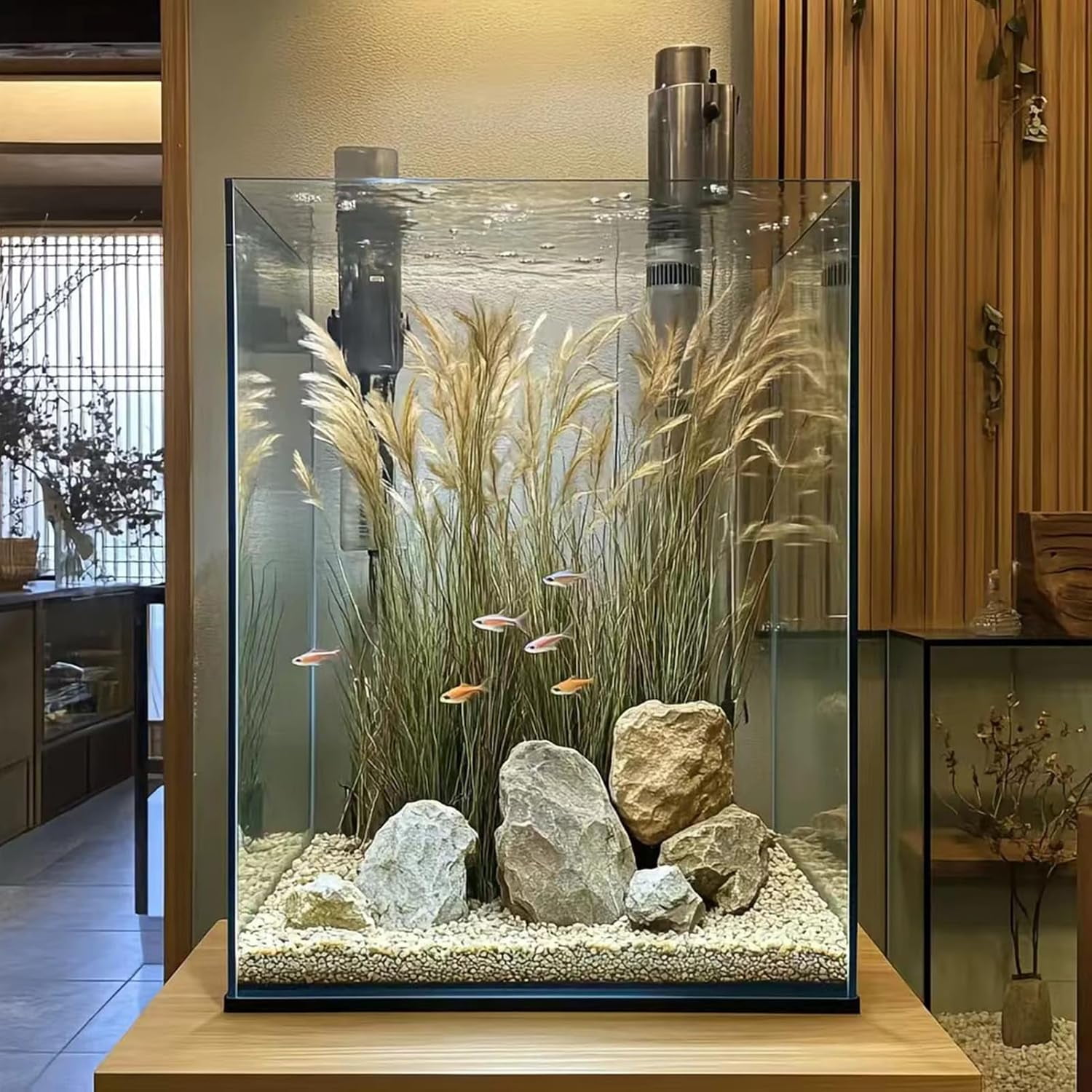 3 Gallon Glass Aquarium Kit for Betta Fish and Live Plants, Easy Maintenance Small Tank for Shrimp and Snails