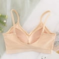 thumbnail image 4 of Sports Bras for Women Lace Back Breathable Support Push Up Bra Push Up Bra Beige L, 4 of 5