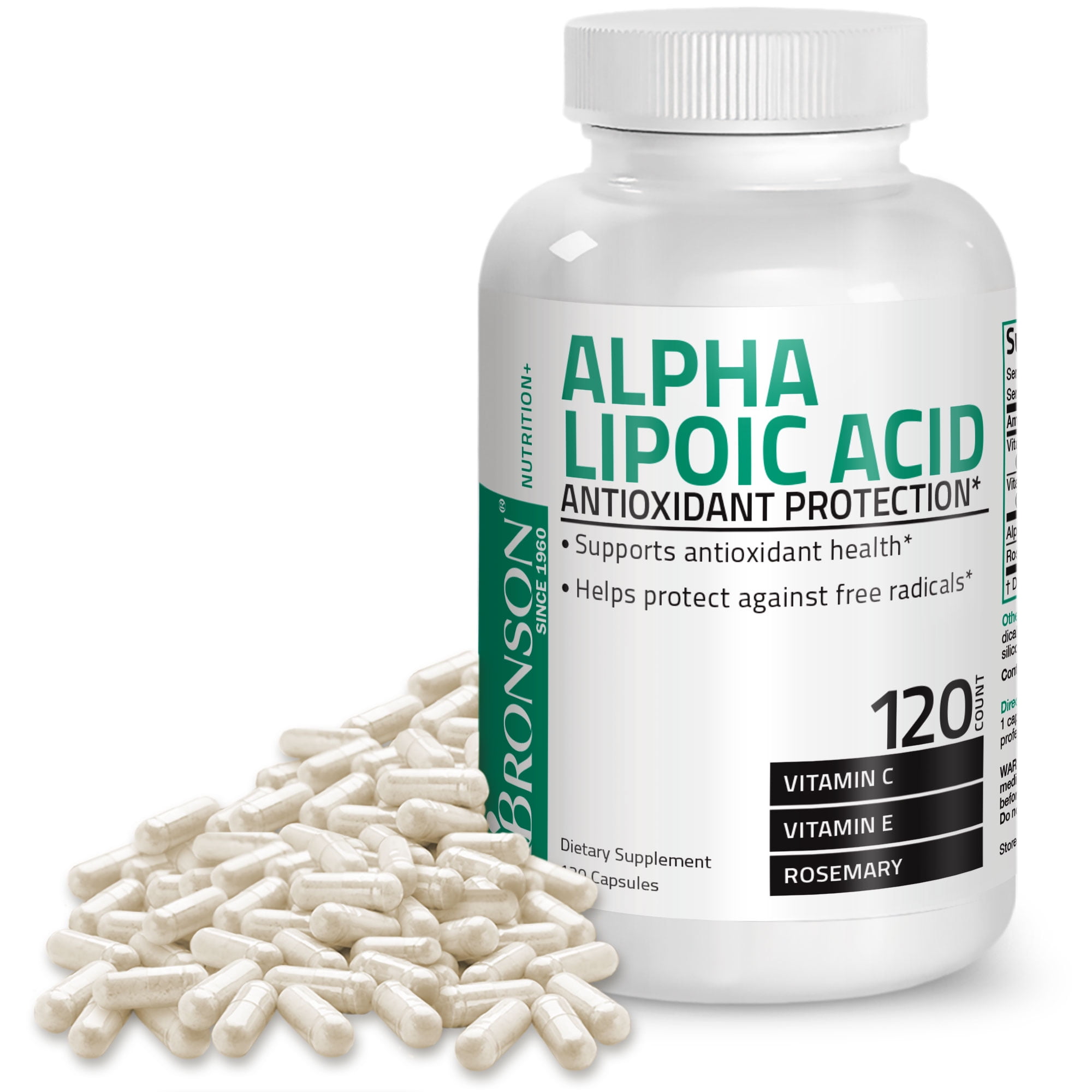 Bronson Alpha Lipoic Acid 100 mg, 120 Capsules