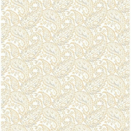 A-Street Prints Adrian Honey Paisley Wallpaper, 20.5-in by 33-ft, 56.4 sq. ft