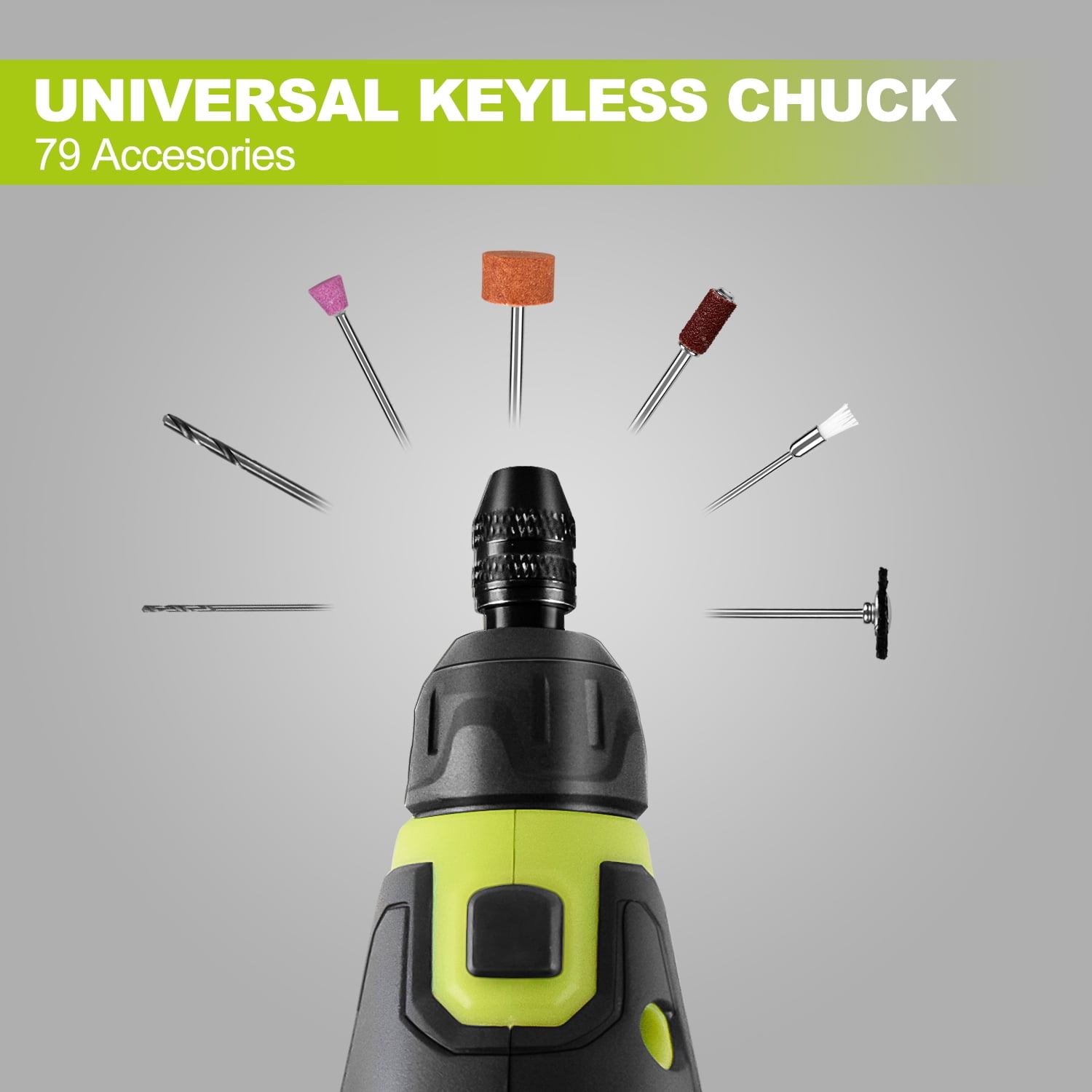12V Cordless Rotary Tool Kit, 7 speeds, 77 Accessories, 2 attachments, Flex Shaft, Universal keyless chuck,1 hour Quick Charging, for Cutting, Sanding, Polishing, Drilling, Grinding,Carving