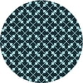 thumbnail image 1 of Ahgly Company Machine Washable Indoor Round Transitional Deep Teal Green Area Rugs, 4' Round, 1 of 7