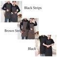 thumbnail image 3 of Men and Women Cooking Supplies Fabric Catering Halter Neck Clean Pinafore Bibs Stripes Pinafore Chef Apron BLACK, 3 of 8