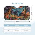 thumbnail image 2 of Kdxio Galactic Jungle Dinosaurs Print Windshield Sun Shade, Foldable Sun Blocker for Car,Truck,SUV Automotive Interior Sun Protection,Reflective Shade for Front Windshield(Small), 2 of 6