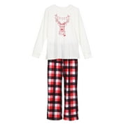 Wsevypo Family Matching Christmas Deer Pajamas PJs Sets