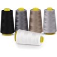 thumbnail image 1 of Fil de Machine à Coudre Surjetable - 5 Couleurs de Cônes de Fil 100 % Polyester de 3000 Yards Chacun, 1 of 2