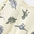 thumbnail image 4 of Zhuashum Boys Outfits 18-24 Months Hoodie And Leggings Round Neck Long Sleeve Clothes Cartoon Dinosaur Graphic Weekend Set Cute Playsuit White, 4 of 5