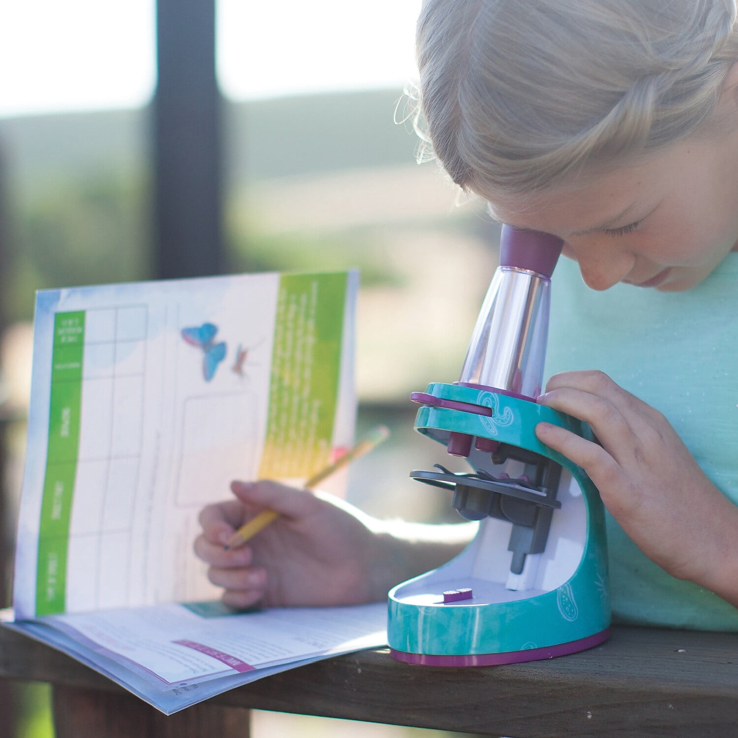 Nancy Bs Science Club Microscope & Activity Journal, STEM Set for Kids Ages 8 and up