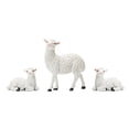 thumbnail image 5 of Winter Poetry Easter Sheep Figurine Set 3pcs Resin Goats Home Garden Courtyard Decoration Spring Holiday Tabletop Ornament(B), 5 of 6