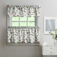 thumbnail image 2 of Boho Vintage Curtains 24 Inch - 3 Panel Farmhouse Wildflower Set with Rustic Floral Design, Country Kitchen Window Drapes, 2 of 6