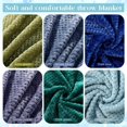 thumbnail image 2 of 6 Pcs Flannel Soft Throw Blanket Bulk Large 3D Waffle Textured Faux Fur Throw Fleece Blanket 50 x 60 Inches No Shedding No Pilling Lightweight Blankets for Bedroom Couch Sofa(Graceful), 2 of 12