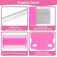 thumbnail image 3 of UYGDUY-6 Pack Pet Grooming Combs, Stainless Steel Dog and Cat Grooming Combs with Rounded Teeth, Double-Sided Professional Pet Tear Stain Remover for Small, Medium, and Large Pets (Pink), 3 of 4