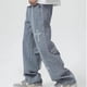 thumbnail image 2 of V-hanver, ropa de calle para hombre, pantalones vaqueros holgados, pantalones vaqueros cruzados de Hip Hop para hombre, pantalones vaqueros holgados para mujer, pantalones vaqueros de gran tamaño para, 2 of 3