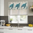 thumbnail image 4 of Teal Sea Turtle Coastal Curtain Valances for Windows, Kitchen Valance Window Treatments Panel 2 Pack, Vintage Summer Beach Nautical Rod Pocket Short Curtains for Bathroom Bedroom 42 x 12 Inch, 4 of 8