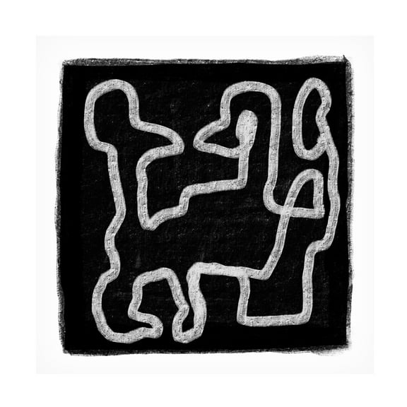 Trademark Fine Art Sharyn Bursic Black Scribble 2 Canvas Wall Art