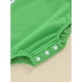 thumbnail image 5 of Newborn Baby Girl Boy St. Patrick's Day Outfit Lucky Embroidery Sweatshirt Romper Oversized Long Sleeve Bodysuit Tops, 5 of 7