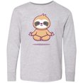 thumbnail image 3 of Inktastic Meditating Sloth Long Sleeve Youth T-Shirt, 3 of 5