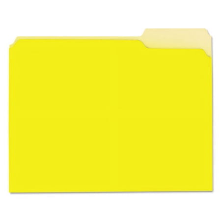 Interior File Folders 1/3-Cut Tabs: Assorted Letter Size 11-pt Stock Yellow 100/Box | Bundle of 2 Boxes Interior File Folders 1/3-Cut Tabs: Assorted Letter Size 11-pt Stock Yellow 100/Box | Bundle of 2 Boxes