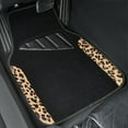 thumbnail image 6 of CAR PASS® Waterproof Universal Fit Car Floor Mats, Leopard Print Car Mats Fit SUV,Vans,sedans, Trucks,4pcs Car Carpet Driver Heel Pad and Nibs Backing,Cute Women Girl Brown Leopard, 6 of 6
