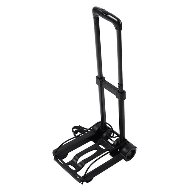 Carretilla de mano plegable con barra de acoplamiento retráctil, multifuncional, de gran capacidad, portátil, para equipaje, para viajes y compras.