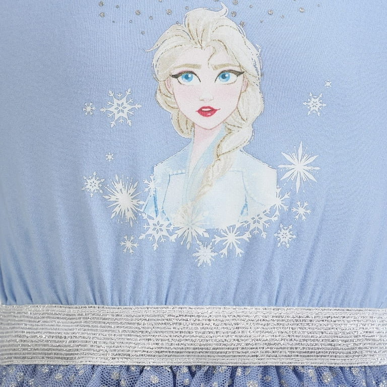 Disney Frozen Girl's Elsa Long Sleeve Tulle Skirt Dresses (Girls), Sizes  2T-10 - Walmart.com
