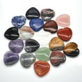 thumbnail image 3 of 40 Pack Heart Crystals Stones Healing Crystal Palm Natural Polished Love Shaped Gemstones Rose Quartz Amethyst Assorted Set Bulk Wholesale Reiki Energy Balancing Meditation Gift, Multicolor, 3 of 9